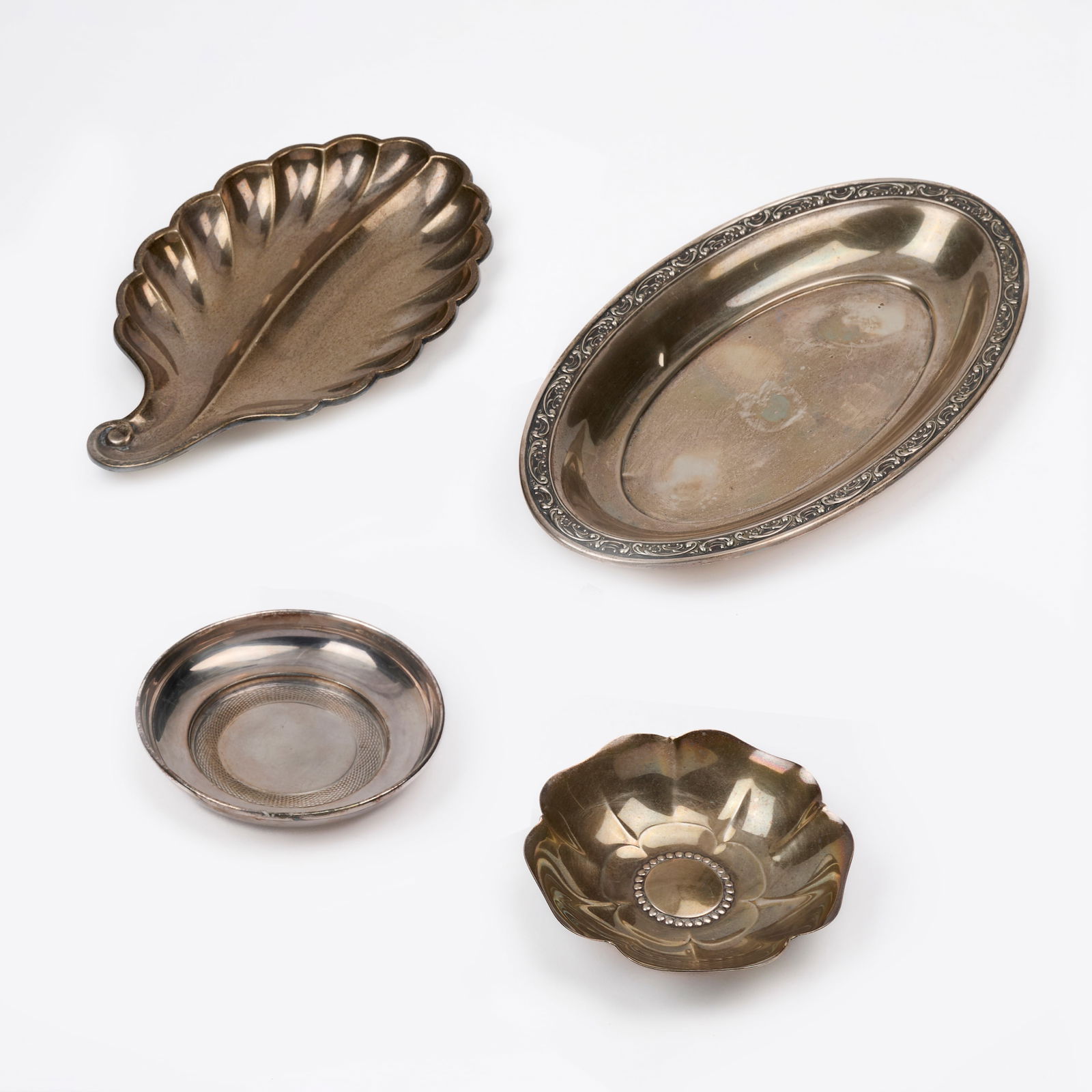 Antique Sterling Dish and Platters (1 of 6)