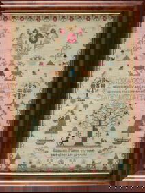 18th Century British Needlepoint Sampler