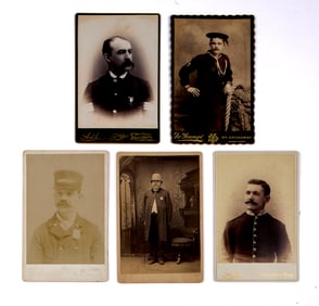 Cabinet Cards of Uniformed Men (19th Century)