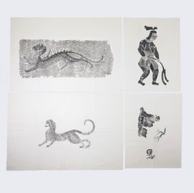 Antique Asian Temple Rubbings