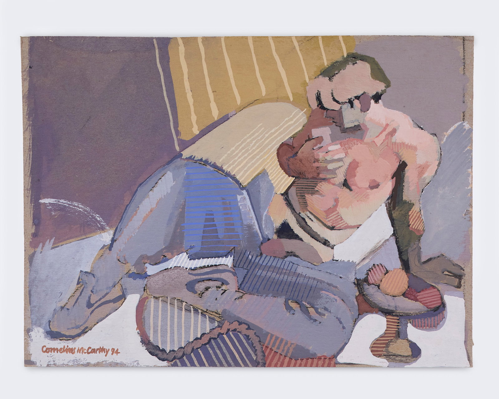 Cornelius McCarthy (British, 1935 - 2009): 1994. Gouache. Signed and dated on the bottom left. 9 1/2 x 7 1/2". Provenance: an American museum. Shipping: At checkout, you can choose integrated shipping with LiveAuctioneers LiveShipping, or you 