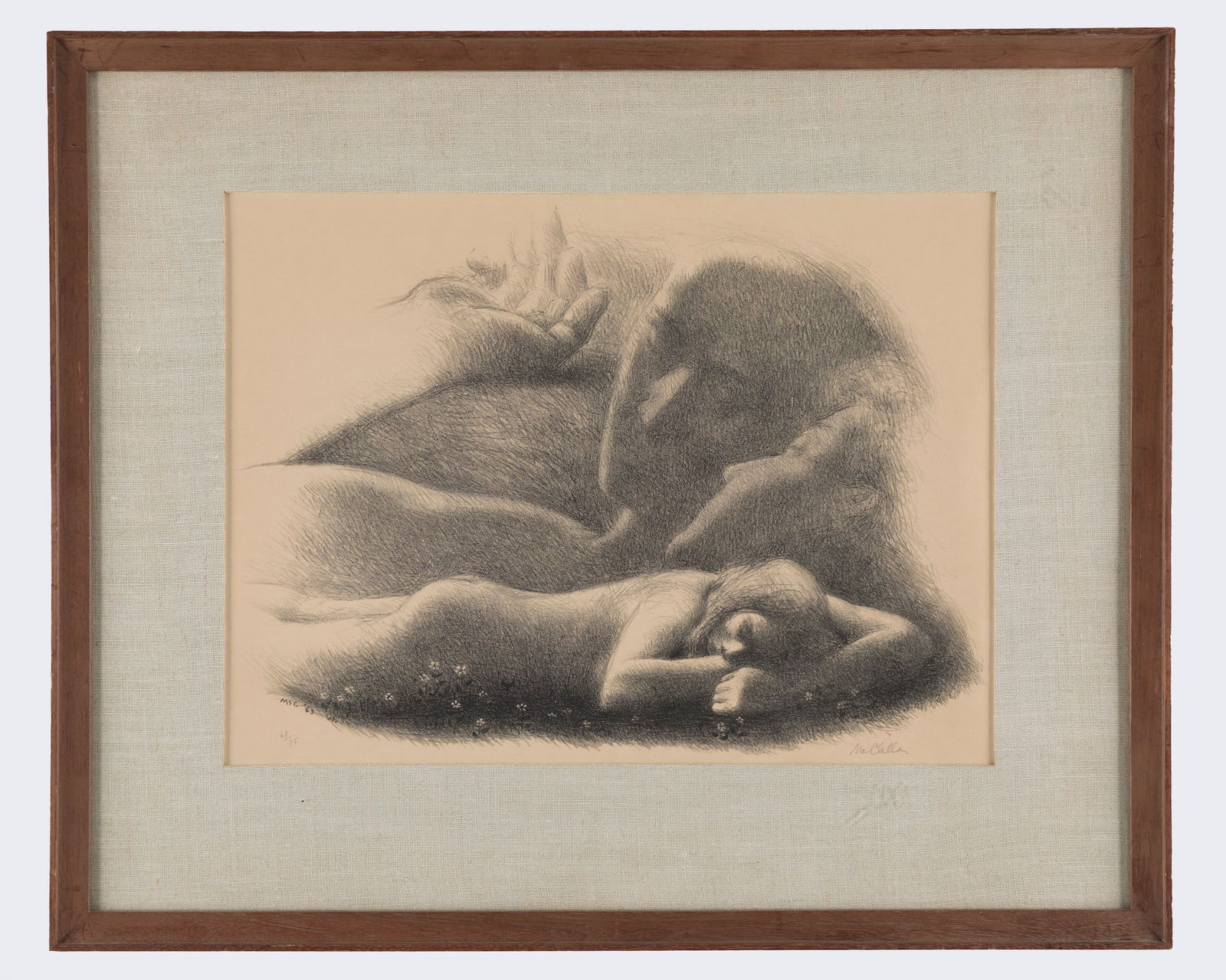 John Ward McClellan (American, 1908-1986): Lithograph. 1963. Signed and editioned in pencil. Edition: 75. 12 x 16" (sight), 23 1/2 x 19 1/4" (overall).Provenance: property of a Massachusetts collector. Shipping: At checkout, you can choose int