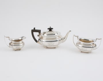 John and William Deakin Sterling Tea Set