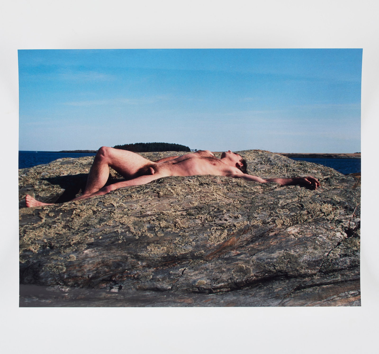 Thom Adams (American, 1942–2024): Cibachrome photograph. 1998. Signed and dated on verso. This original photograph is featured on page 129 of the book "The Romantic Male Nude" by James Spada, a 1st edition copy of this book that is