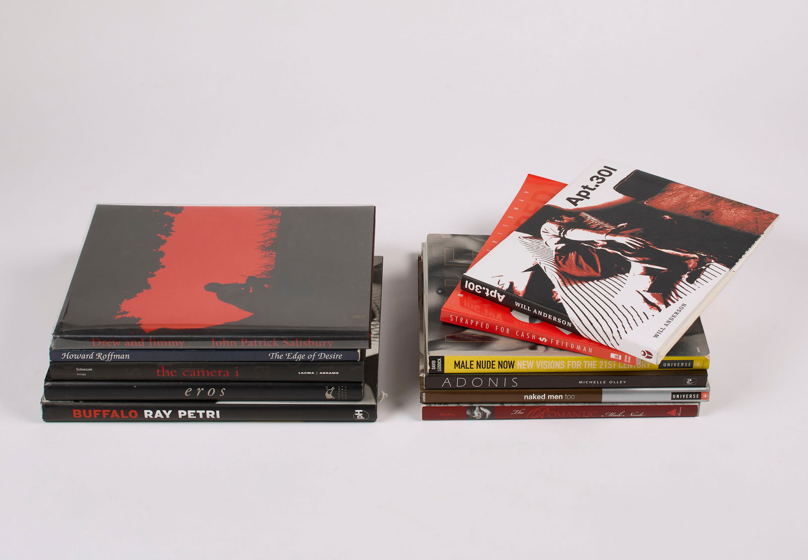 Homoerotic Male Nude Photo and Art Book Collection: Eleven (11) first edition books. Seven (7) hardcover, four (4) softcover. Various authors and publishers. Provenance: property of a private New Hampshire collection.