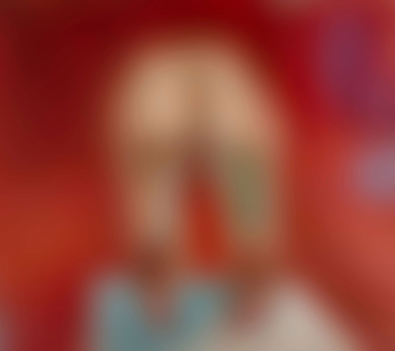 William Levitt Jr. (American, 1941–2015): Asshole in Red. Gouache and pastel on paper. 34 x 38". Provenance: property of a Massachusetts institution.