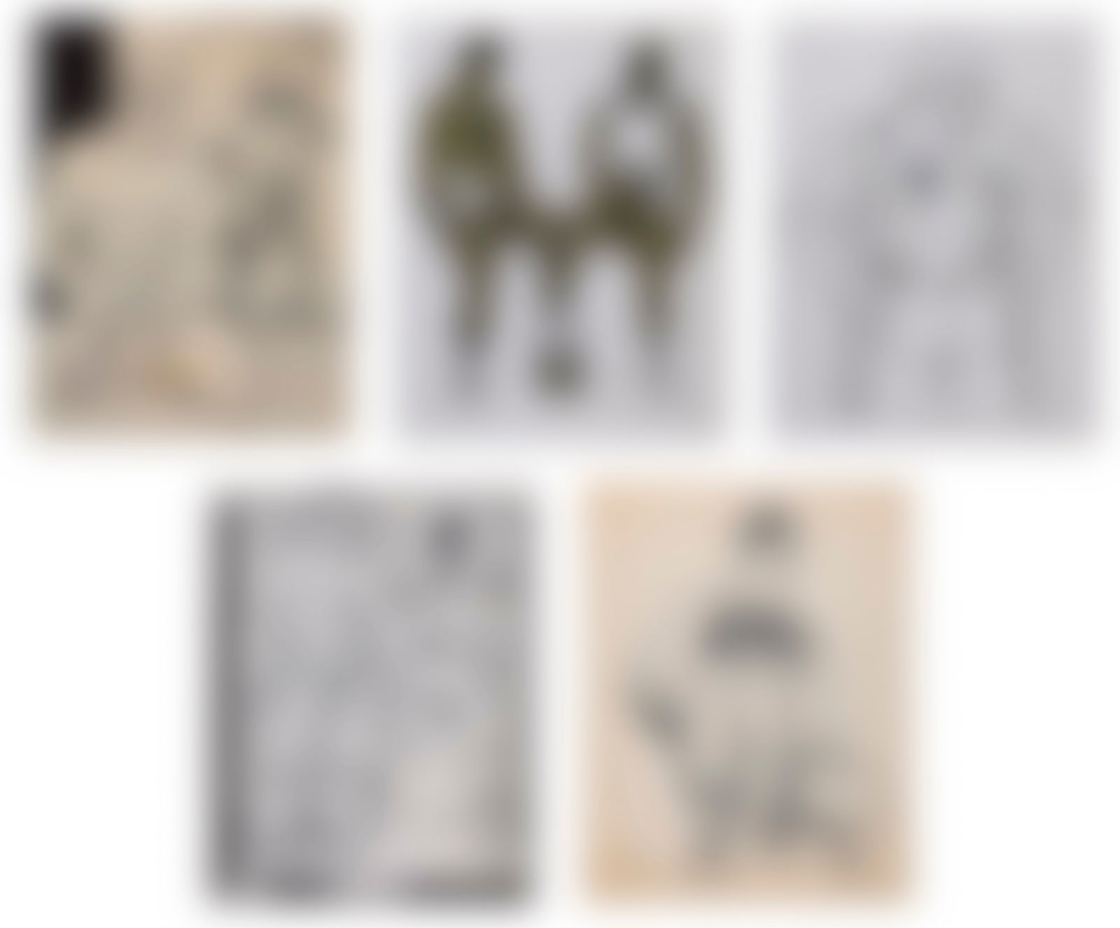 MATT (Charles Edward Kerbs) (American, 1940–2002): Five (5) erotic works depicting athletes. Four (4) ink and graphite on paper, one (1) ink and graphite on paper with screentone applique. One inscribed verso. Largest 11 x 8.5". Provenance: Acquired f