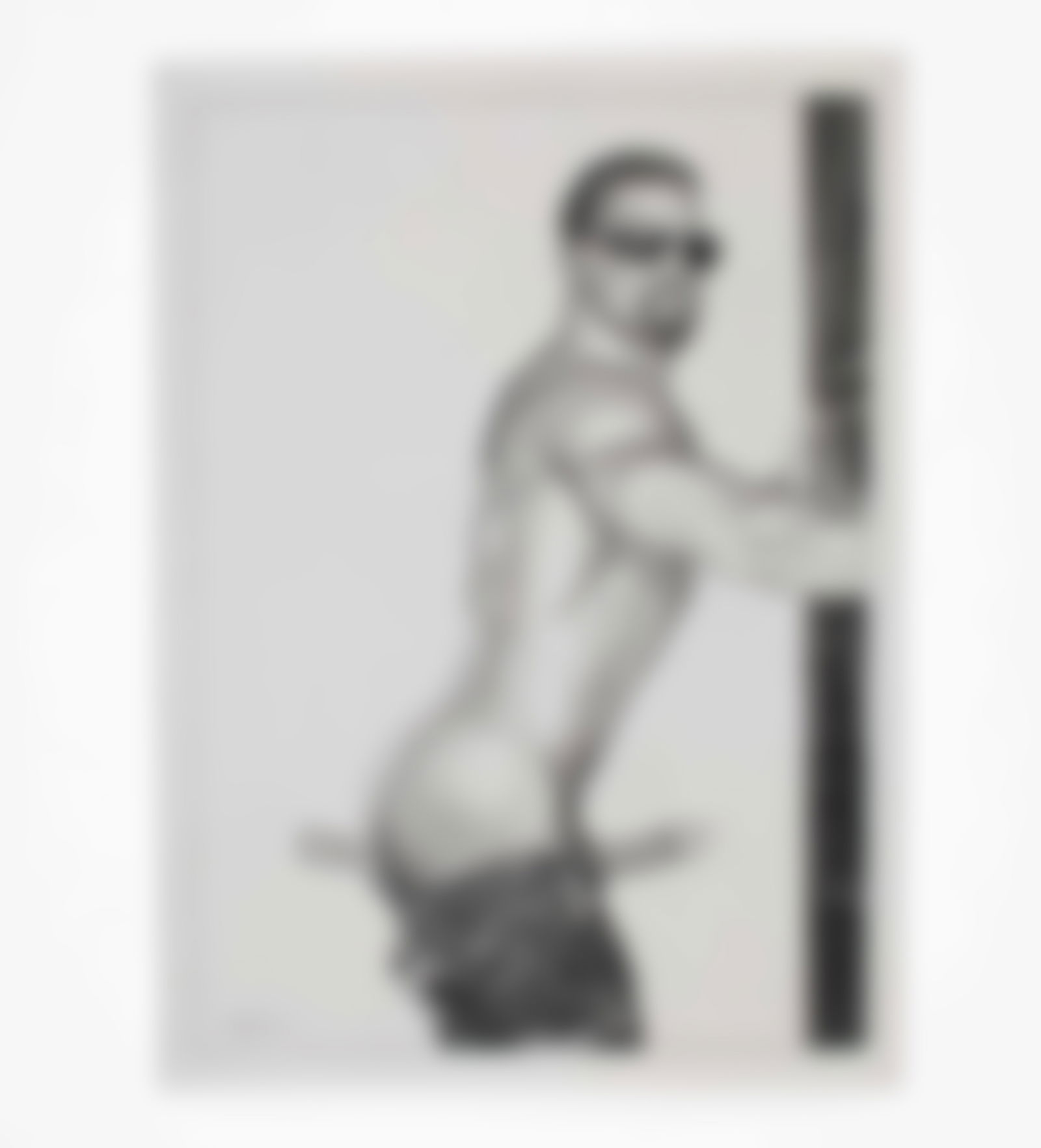 OLAF (Olaf Odegaard) (American, 1938-1997): "Jake Tanner." 1994. Graphite on paper. Signed and dated on the lower left. 12 1/4 x 9". Provenance: Property of a private California collection.