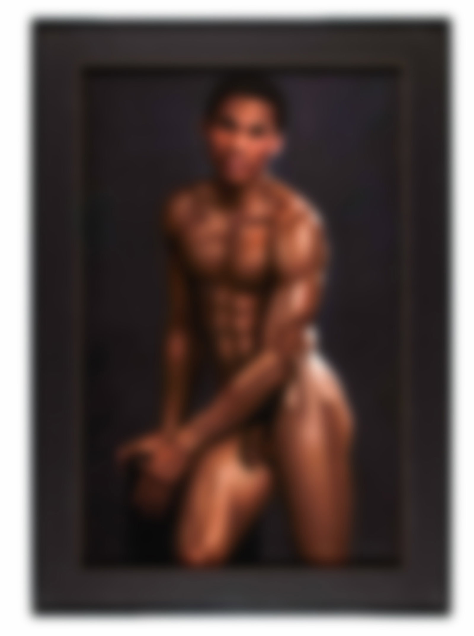 Lyle Gerts aka Gertz (American, 21st Century): Untitled (Man Standing). Pastel on paper. Signed on the bottom right. Framed. 33 x 21" (sight); 40 1/2 x 28" (overall). Provenance: Property of a Provincetown, Massachusetts estate.