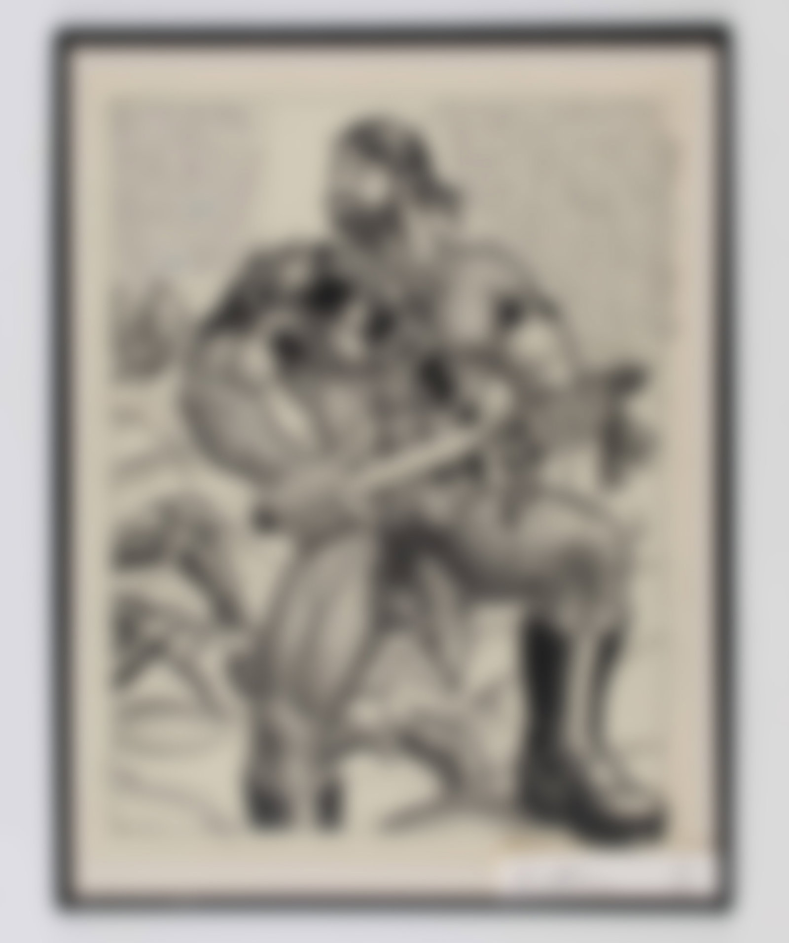 The Hun (William Schmeling) (American, 1938-2019): "GOHR I, page 3." 1989. Ink , graphite, charcoal, gouache on paper. Original artwork for page three (3) of the published first issue of "GOHR".This page was also published in