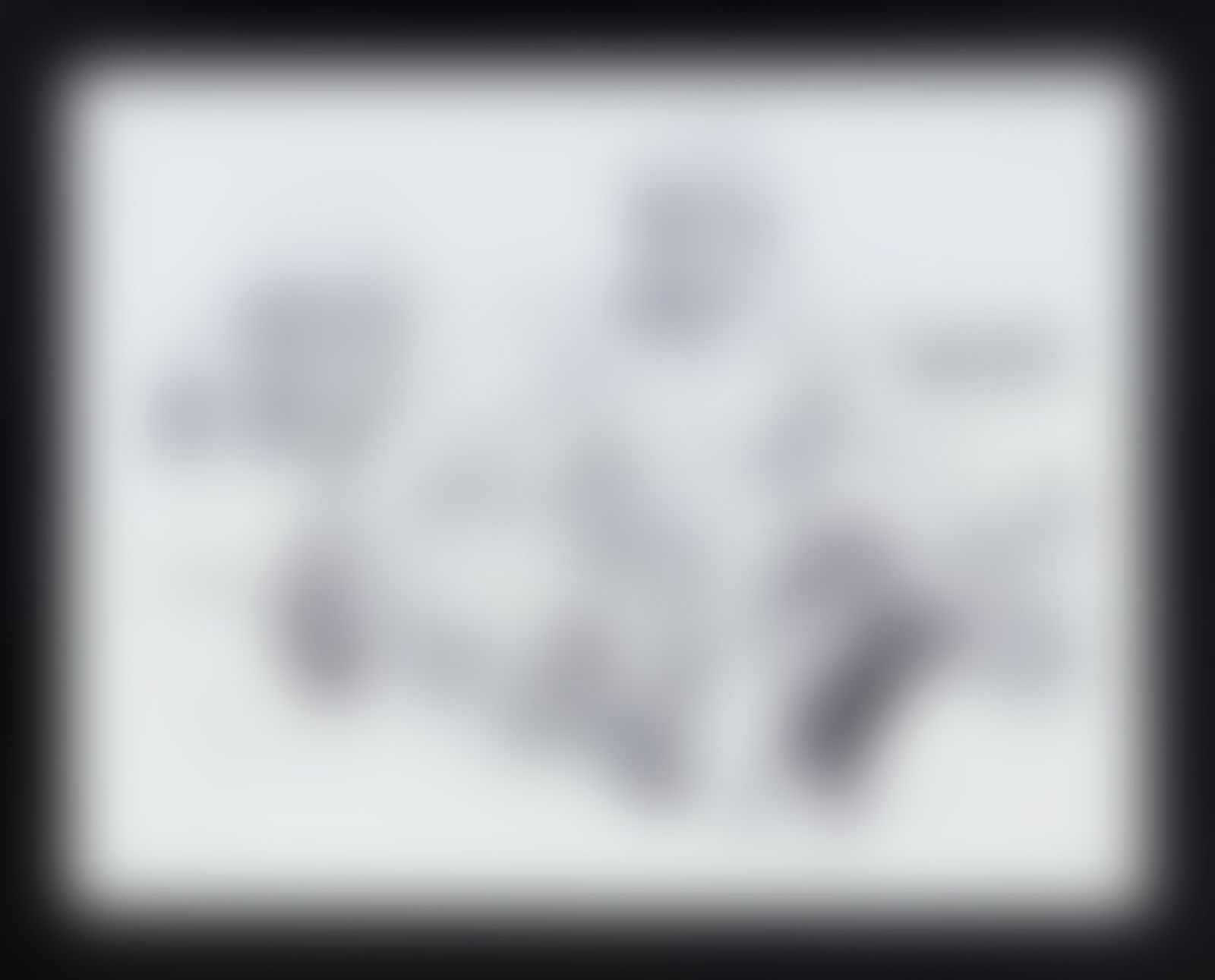 F. Valentine Hooven III (American, 1943-2025): "Howard Hughes." Ballpoint on paper. Signed on the bottom right. Framed. 11 x 14" (sight); 12 1/2 x 15 1/2" (overall). Provenance: Property of a Provincetown, Massachusetts es