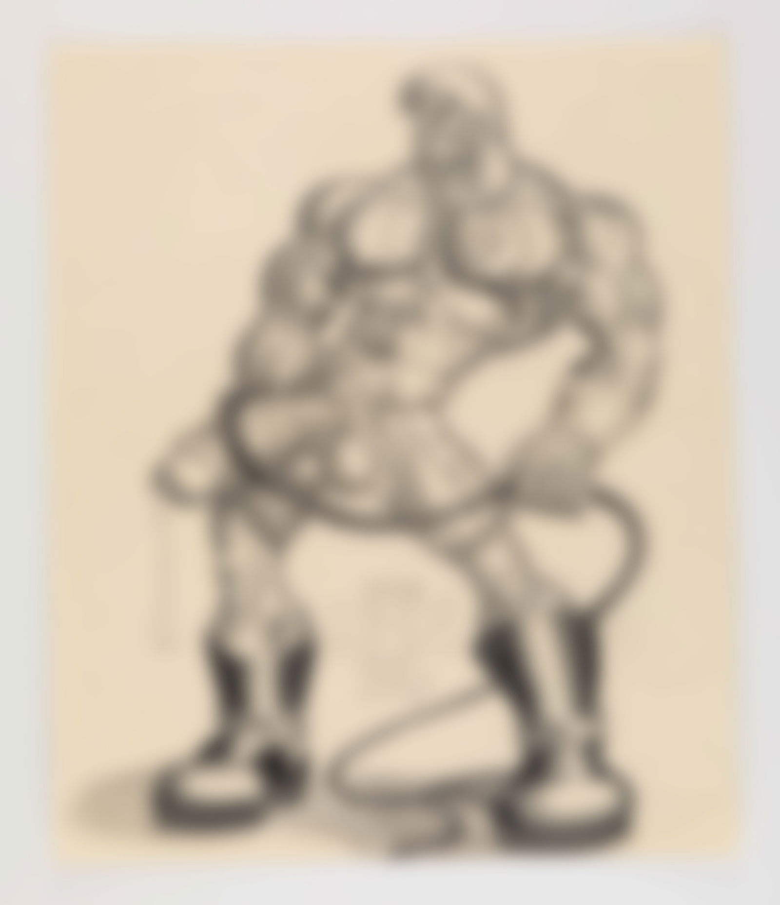 The Hun (William Schmeling) (American, 1938-2019): "Scorpio." 1978. Graphite on paper. This work was used for a set of zodiac-themed prints by A Taste of Leather San Francisco the historically important San Francisco gay leather gear sh