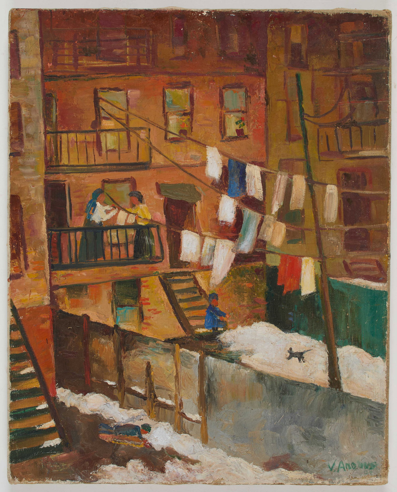 Vera Eugenia Andrus (Wisconsin, 1896 - 1979): Oil on canvas. Signed on the lower right. Includes the receipt of a previous sale of this work. 16 x 20". Provenance: a Rhode Island estate collection.