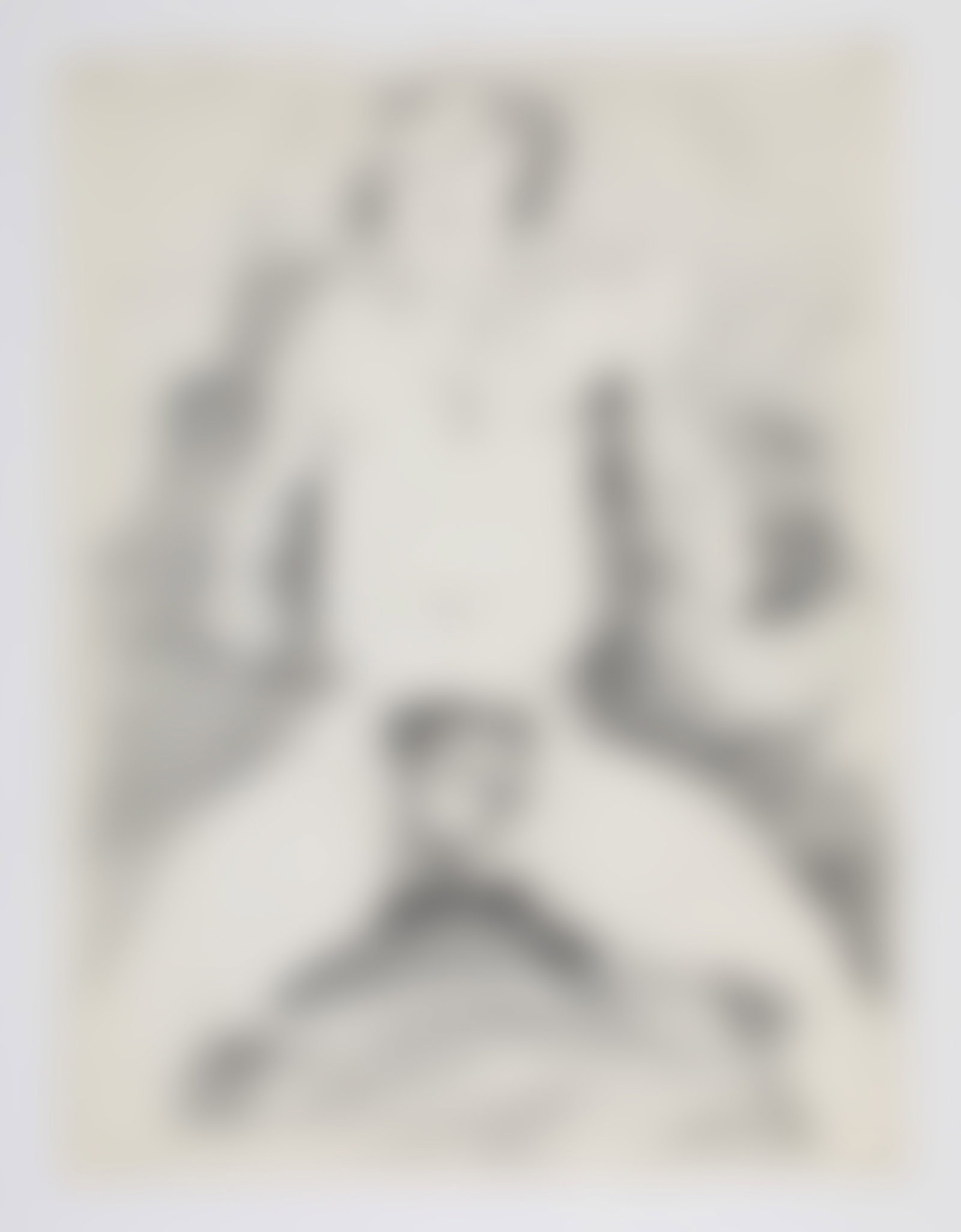 Joe Brainard (American, 1942-1994): Untitled (Seated Male Nude). Graphite on paper. 24 x 18 in (60.9 x 45.7cm) Provenance: Estate of Joe Brainard; Hence by descent to his brother John Brainard; Private Collection, acquired from an