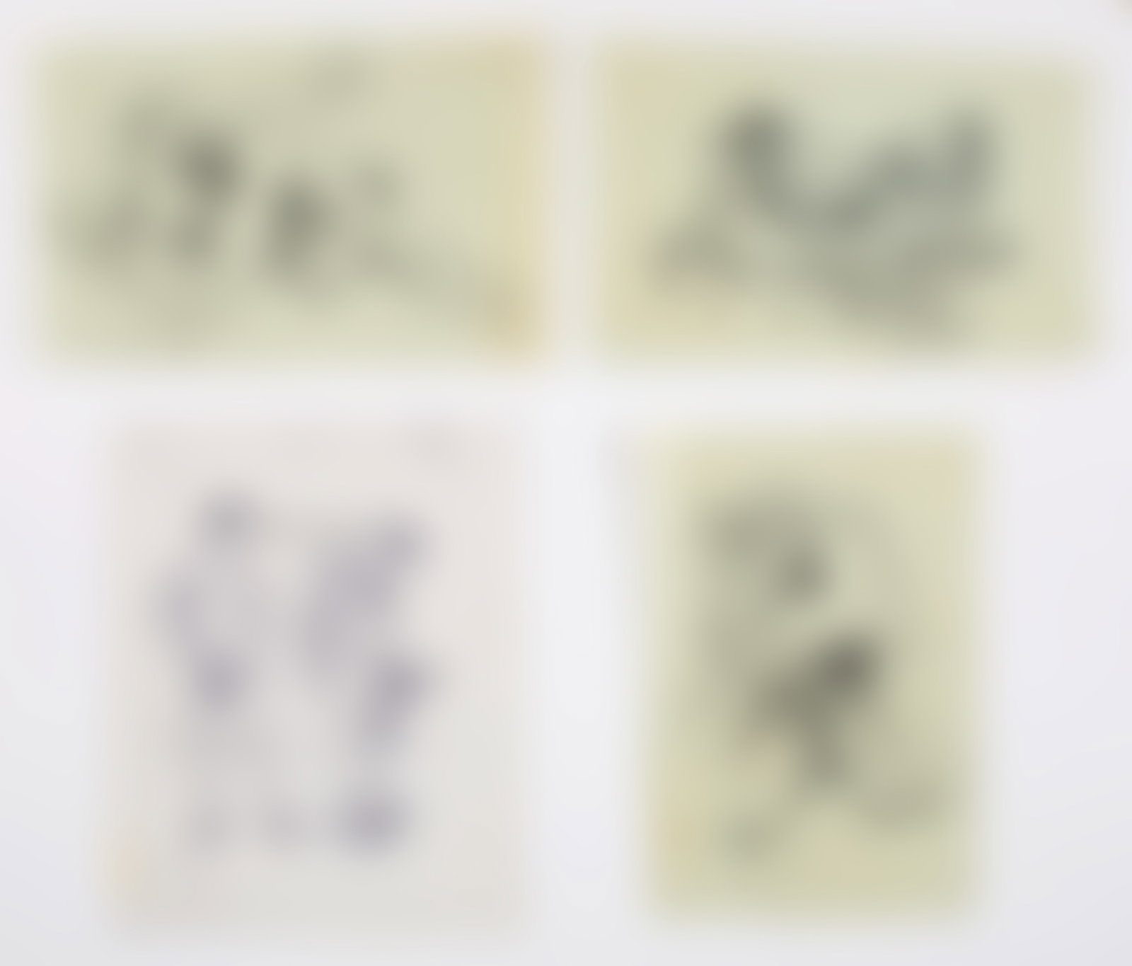 Sam Steward (American, 1909-1993): Grouping of Four (4) Drawings by Sam Steward. Ink and graphite on paper vellum. Grouping of four (4) preparatory drawings on vellum from a Sam Steward portfolio. Includes the following drawings: i.