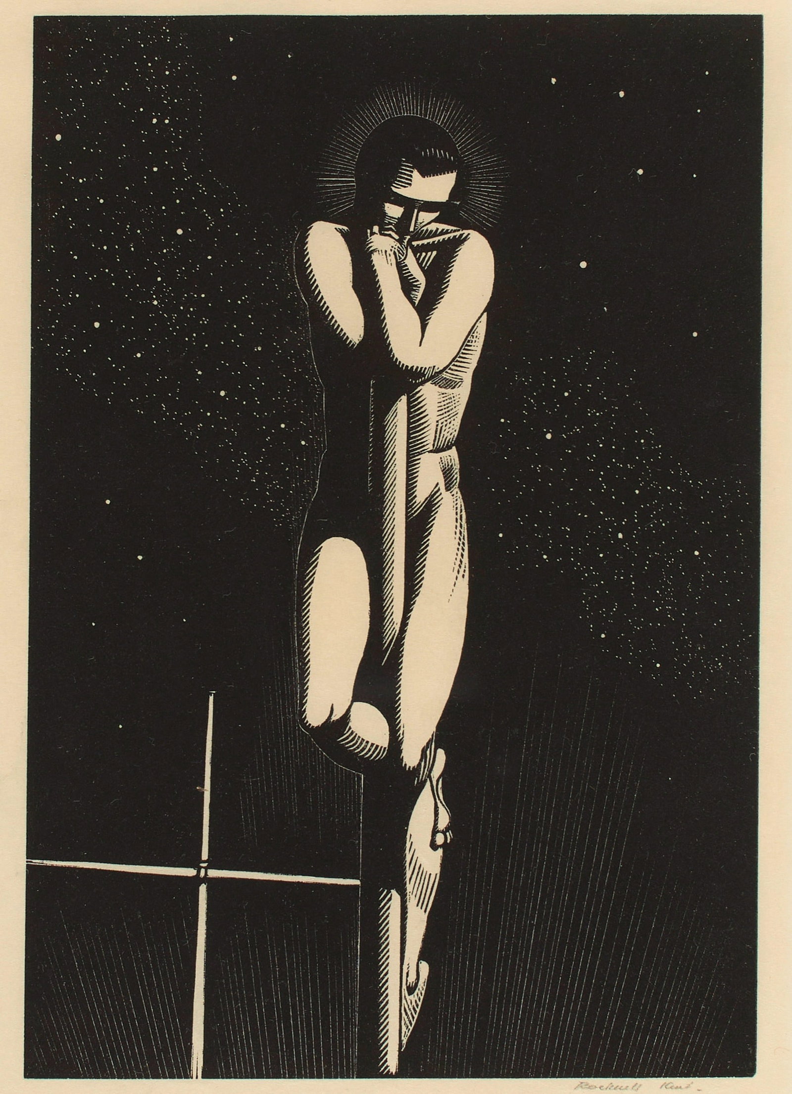 Rockwell Kent (American, 1882-1971): Masthead, 1926. Wood engraving. From the edition of 105. Framed. Signed on the bottom right, "Rockwell Kent". Print: 8 x 5 1/2 in (20.3 x 13.9 cm); Framed: 16 3/4 x 13 in (42
