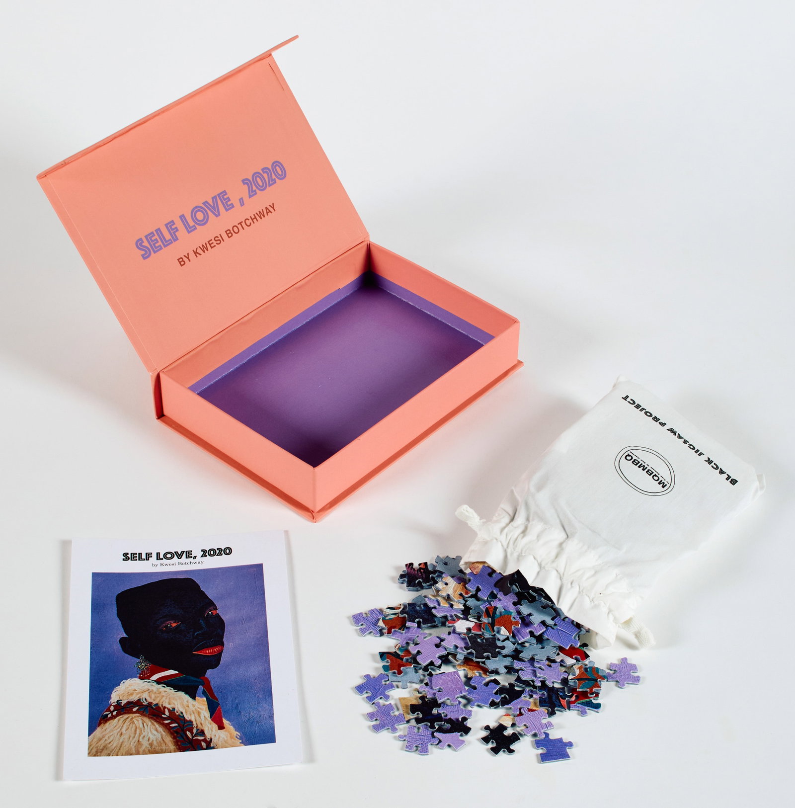 Kwesi Botchway (Ghanian, b. 1994): Self Love, 2020. 384-piece jigsaw puzzle. 72 from the edition of 100, produced by Gucci in collaboration with the artist and MQBMBQ (My Queer Blackness, My Black Queerness). All original packaging