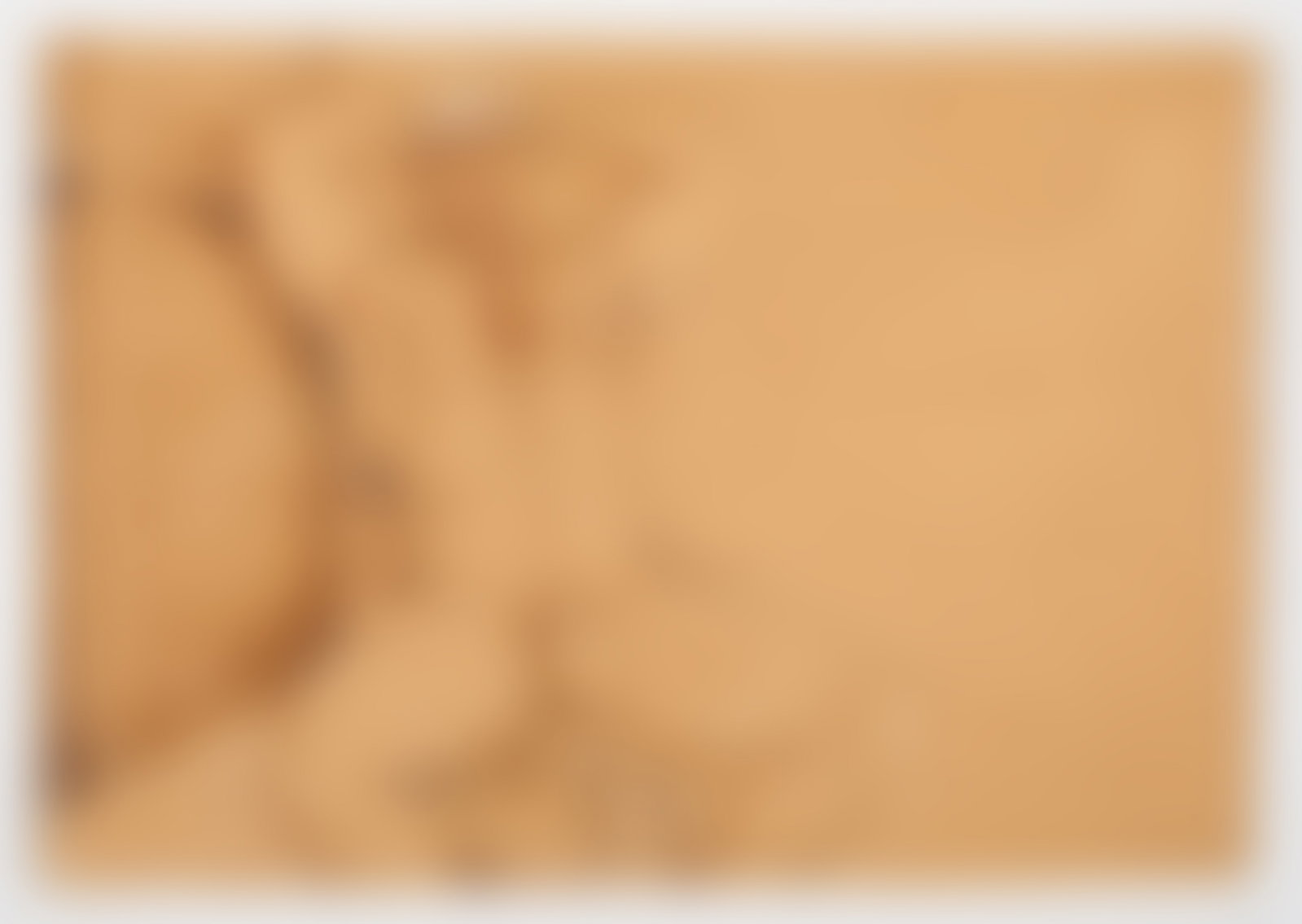 F. Valentine Hooven III (American, 1943-2025): Hunk in the White Hat, 2025. Pyrography, graphite, and colored pencil on wood panel. This woodburning is the last known work created by F. Valentine Hooven III before his passing in late 2025. Si