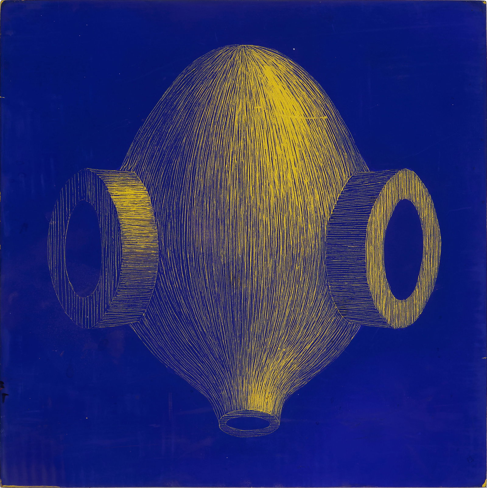 20th Century School Untitled, 1989. Sgraffito on panel. Depiction of an unusual creature. Signed: 20th Century School Untitled, 1989. Sgraffito on panel. Depiction of an unusual creature. Signed illegibly on the verso. 16 x 16 x 1 1/2" (overall). Provenance: property of a Rhode Island collection.