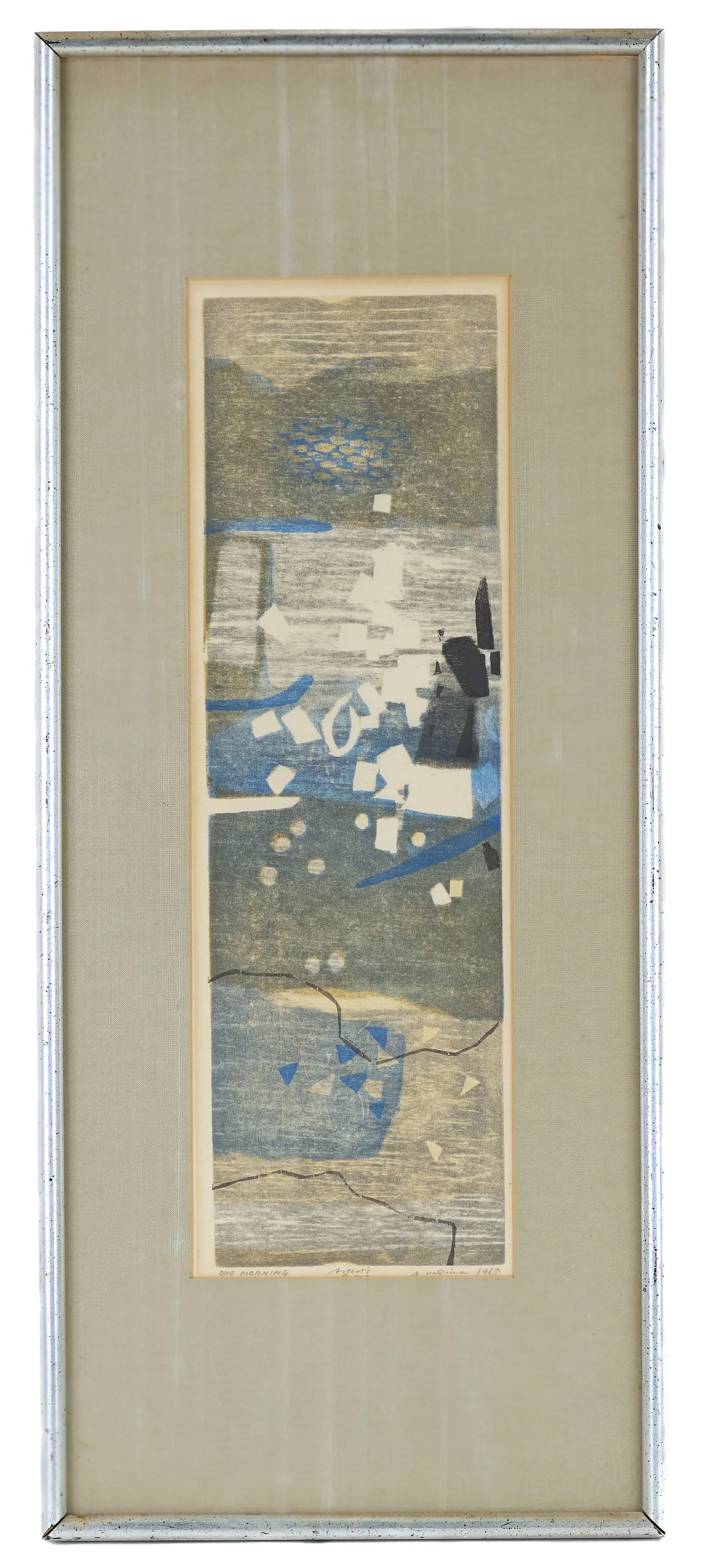 Ansei Uchima (Japanese/American, 1921-2000) "One Morning", 1965. Artist proof woodblock print. (1 of 3)