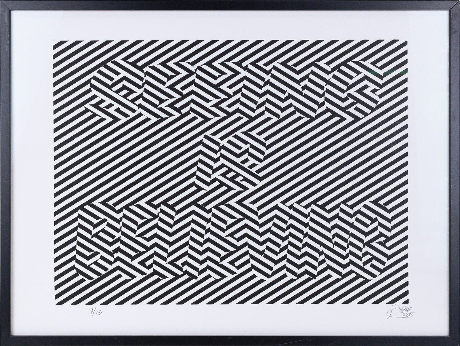 Tavar Zawacki (ABOVE) (American, b. 1981) "Seeing is Believing." Serigraph. Edition of 25. Signed (1 of 4)