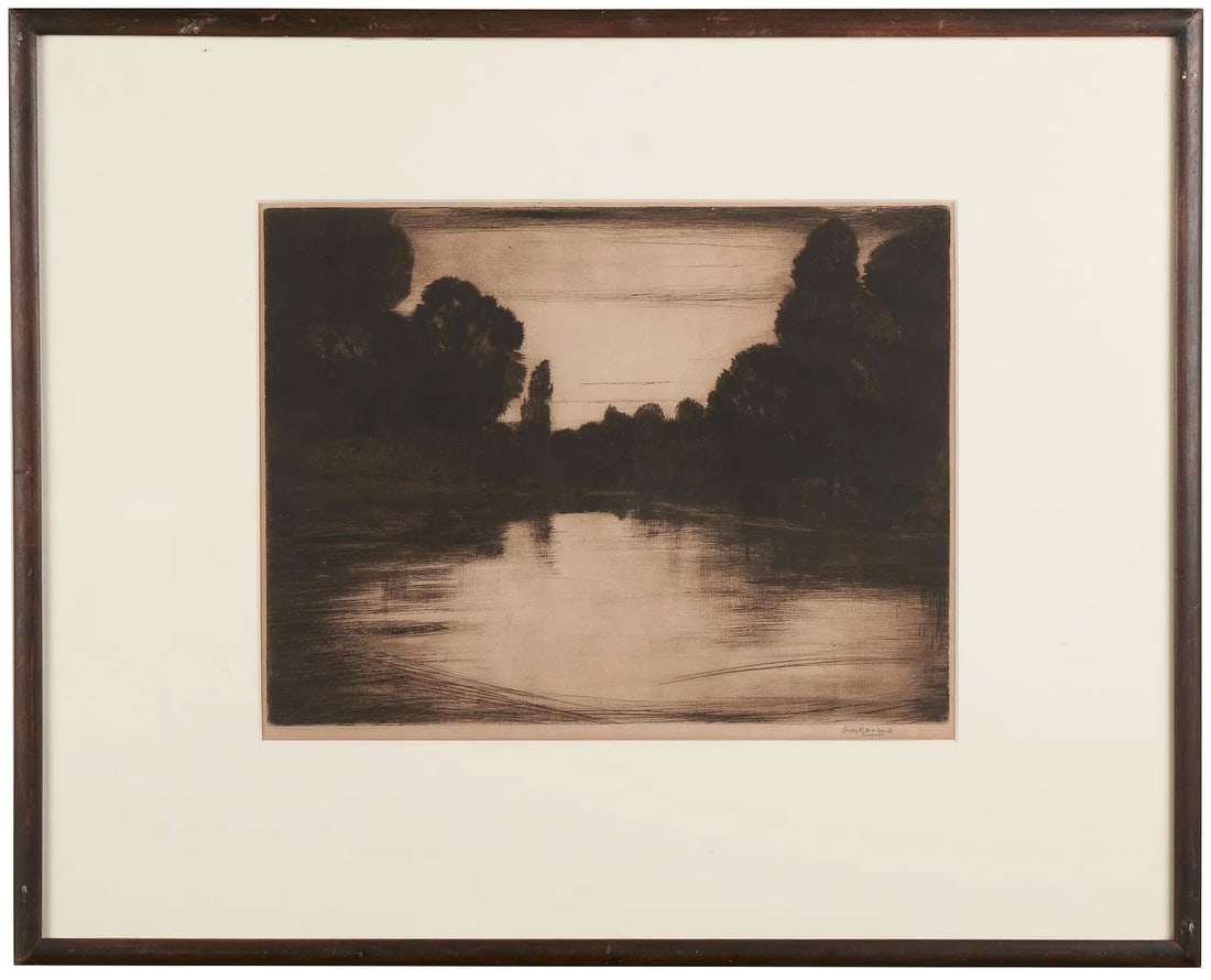 William Hugh Canning Montgomerie (British, b.1881) "Afterglow." Etching. Signed in pencil in the (1 of 1)