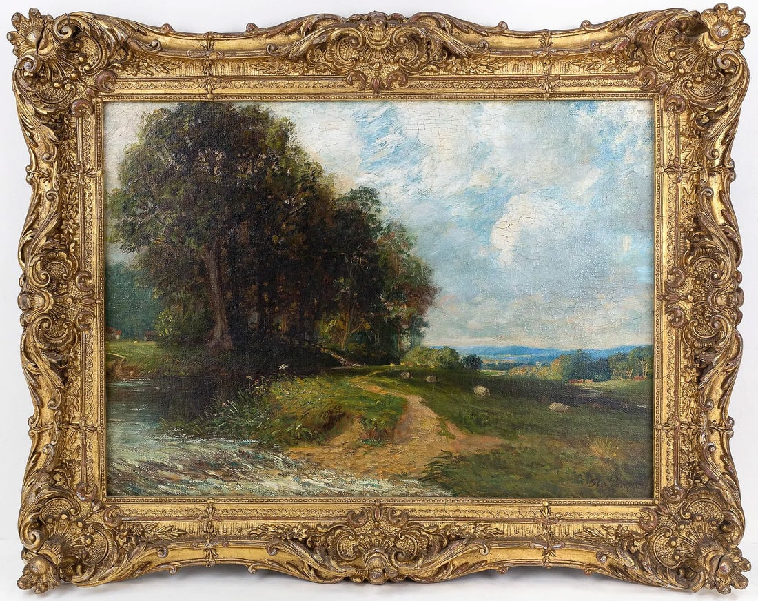 George Hyde-Pownall (British, 1876-1932) Untitled (Landscape), 19th Century. Oil on canvas. (1 of 4)
