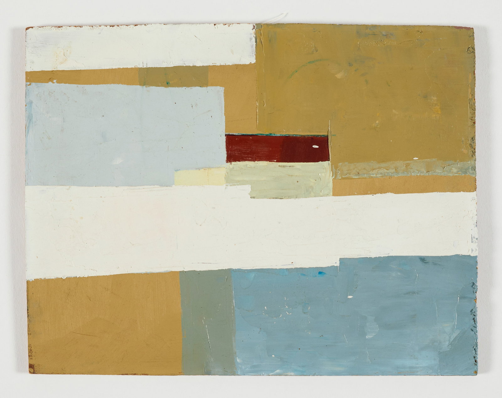 American School (20th Century) Untitled (Abstract Painting), 1977. Oil on board. Signed illegibly (1 of 2)