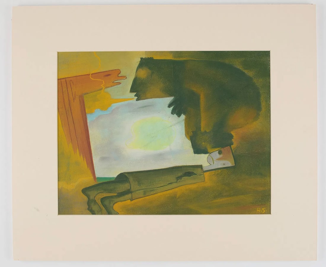 Harry Smith ( American, 20th Century): Harry Smith ( American, 20th Century) Pastel on paper. Signed. Tipped on white poly board, matted. 10 1/2 x 13 3/4" (sight); 20 x 16 3/4" (overall). Provenance: property of a Rhode Island collection.