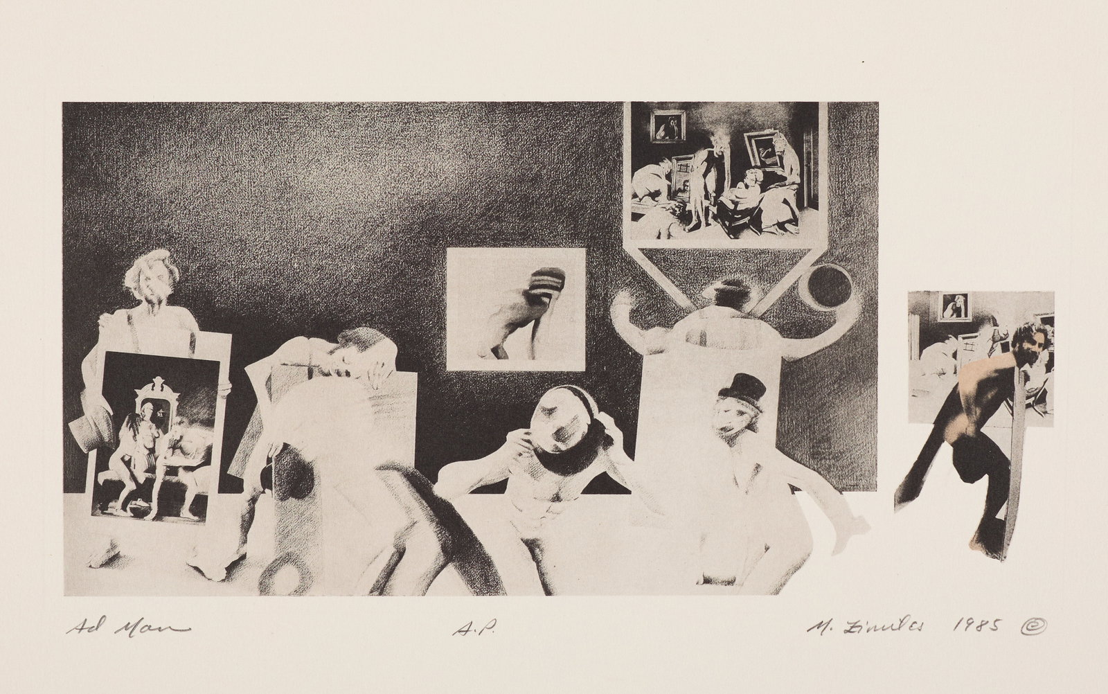 Murray Zimiles (American, b. 1941) Untitled, 1985. Lithograph with mixed techniques. Signed, (1 of 2)