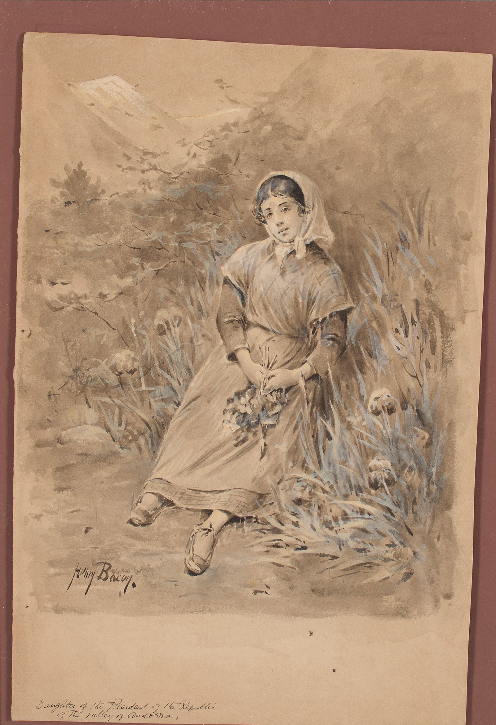 Henry Bacon (American - Massachusetts/France, 1839-1912) "Daughter of the President of the (1 of 2)