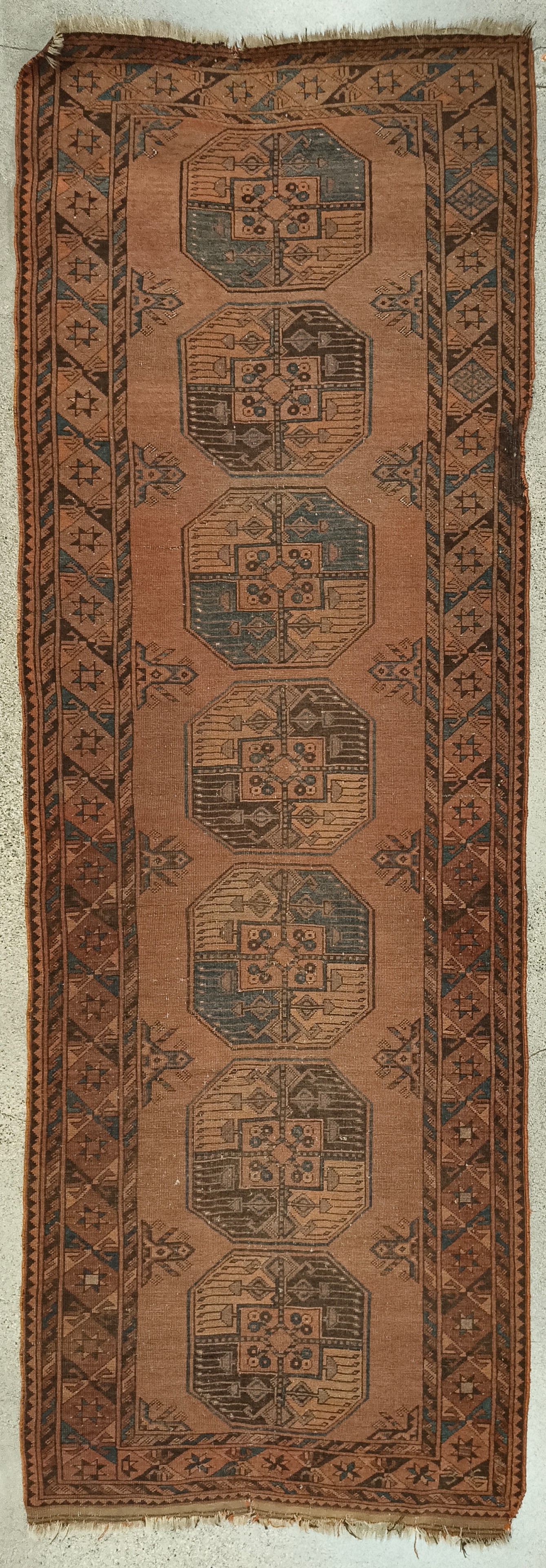Early 20th Century Afghan Ersari Turkmen Runner Rug (1 of 4)