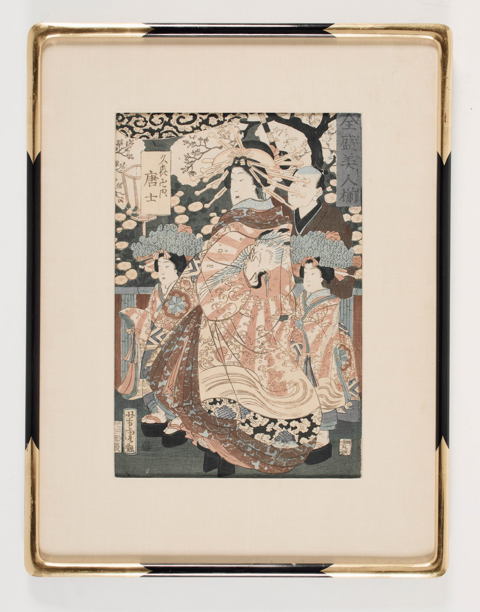 Kitagawa Utamaro (Japanese, ca. 1753-1806): A woodblock print by Kitagawa Utamaro, from series, "The Most Beautiful Women of their Time". 20th century, wit
