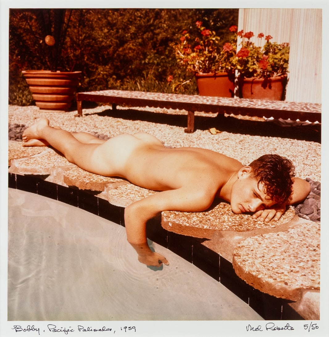 Mel Roberts (American, 1923-2007): Bobby, Pacific Palisades, 1959, printed in 2000 for California Boys. Cibachrome print. 5/50. Titled and dated in pen on the lower margin, "Bobby, Pacific Palisades, 1959&