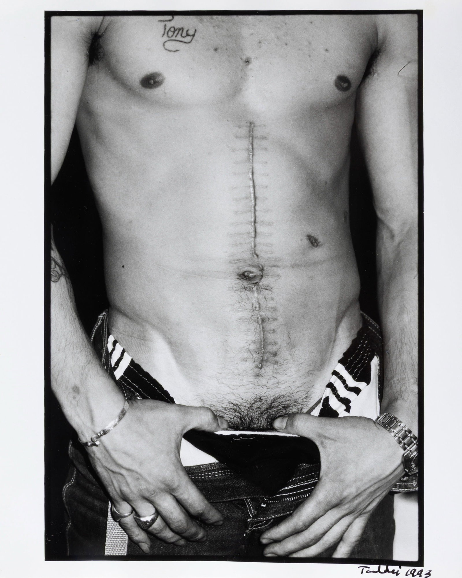 Richard Taddei (American, b.1946): Tony, 1993. Gelatin silver print. Photographer's stamp on the verso; Titled in ink on the verso, "Tony" on verso; Stamped and numbered on the verso, "LESLIE LOHMAN EDITIONS