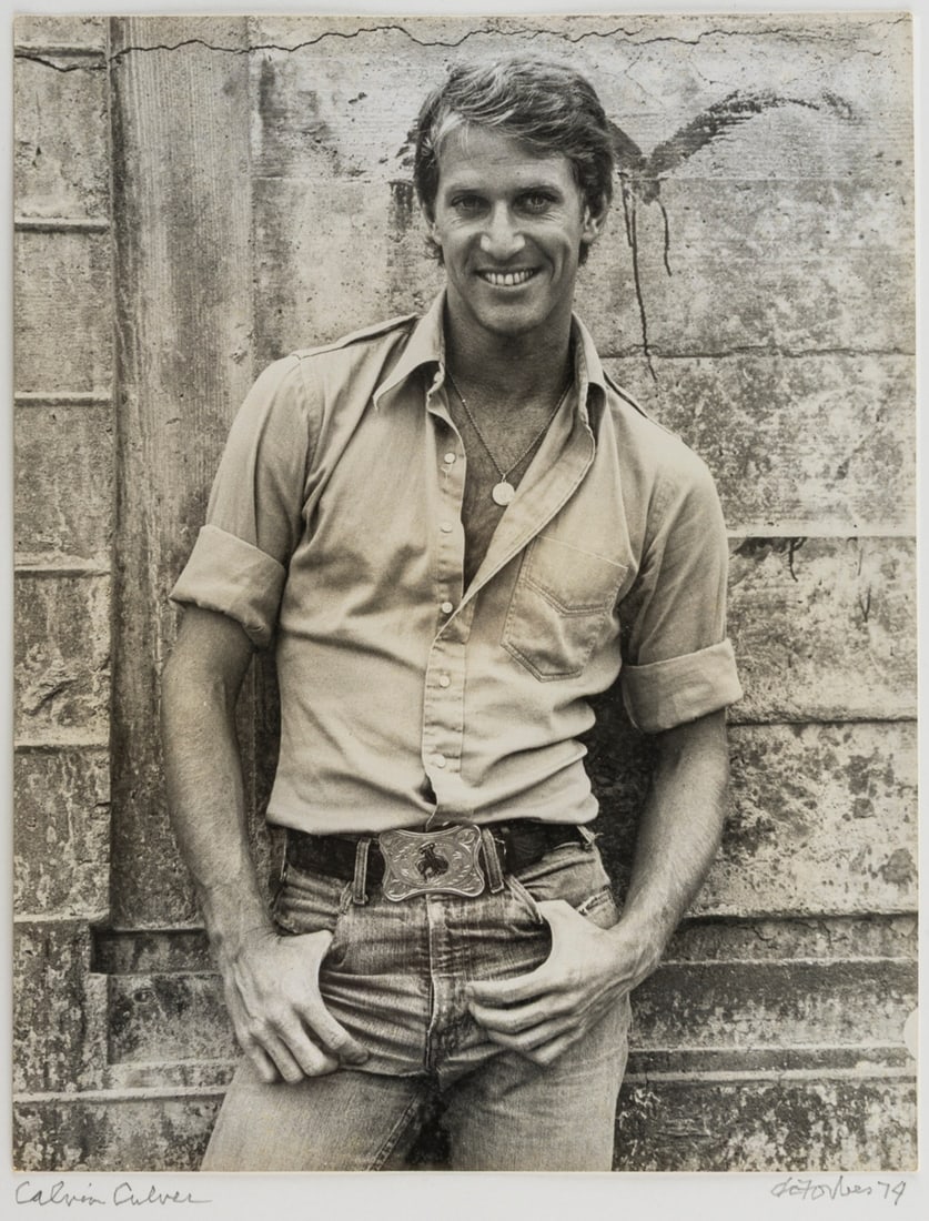 Fred Bisonnes (Dennis Forbes) (American, b. 1940): Calvin Culver, 1974. Gelatin silver print, mounted on board. Titled, signed, and dated in graphite along the lower margin, "Calvin Culver; D. Forbes 74." A portrait of t