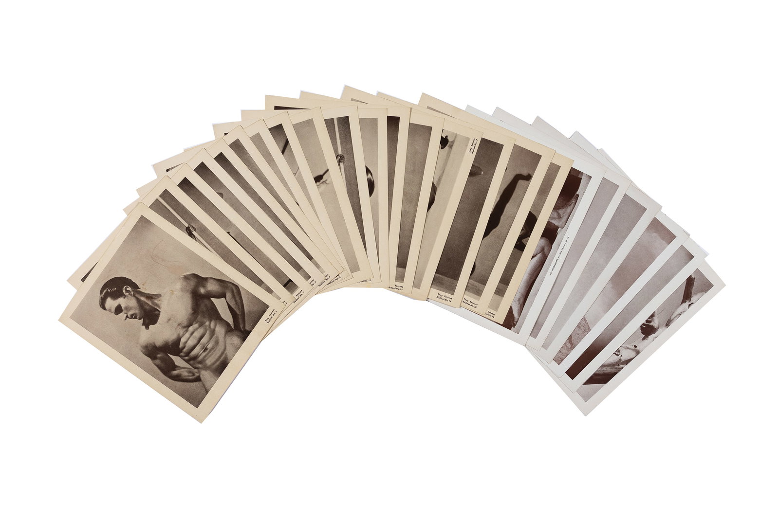 Tony Sansone (Italian/American, 1905–1987) & Bill Hillgardner (American, 1915-2001): Collection of Twenty-Three (23) Collotypes of Tony Sansone and Bill Hillgardner, ca. 1937. Collotype. An extensive collection of classical male nudes from early 1930s male interest publications,
