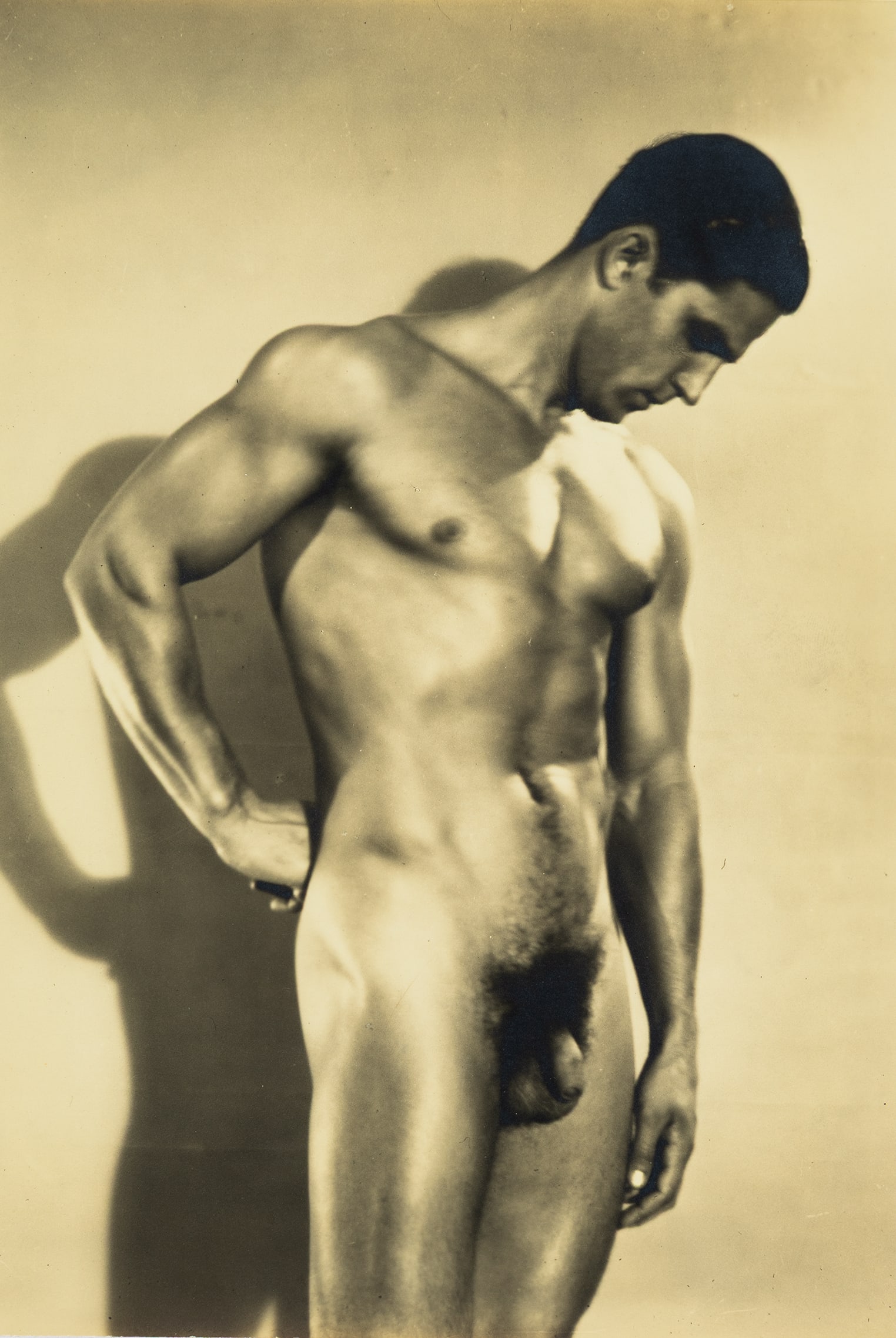 Edwin F. Townsend (American, 1879-1948): Nude Portrait of Tony Sansone in Studio, ca. 1930s. Gelatin silver print. Image: 9 1/2 x 6 1/2 in. (24.1 x 16.5 cm) Mat: 19 3/4 x 15 5/8 in. (50 x