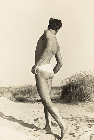 PaJaMa (Paul Cadmus, Jared French, and Margaret French) (American, ca. 1940): Male Figure, ca. late 1940s. Gelatin silver print. Stamped on the verso, "51". A photograph taken by the PaJaMa artist collective during one of their summer vacations in Saltaire, Fire Island, NY.