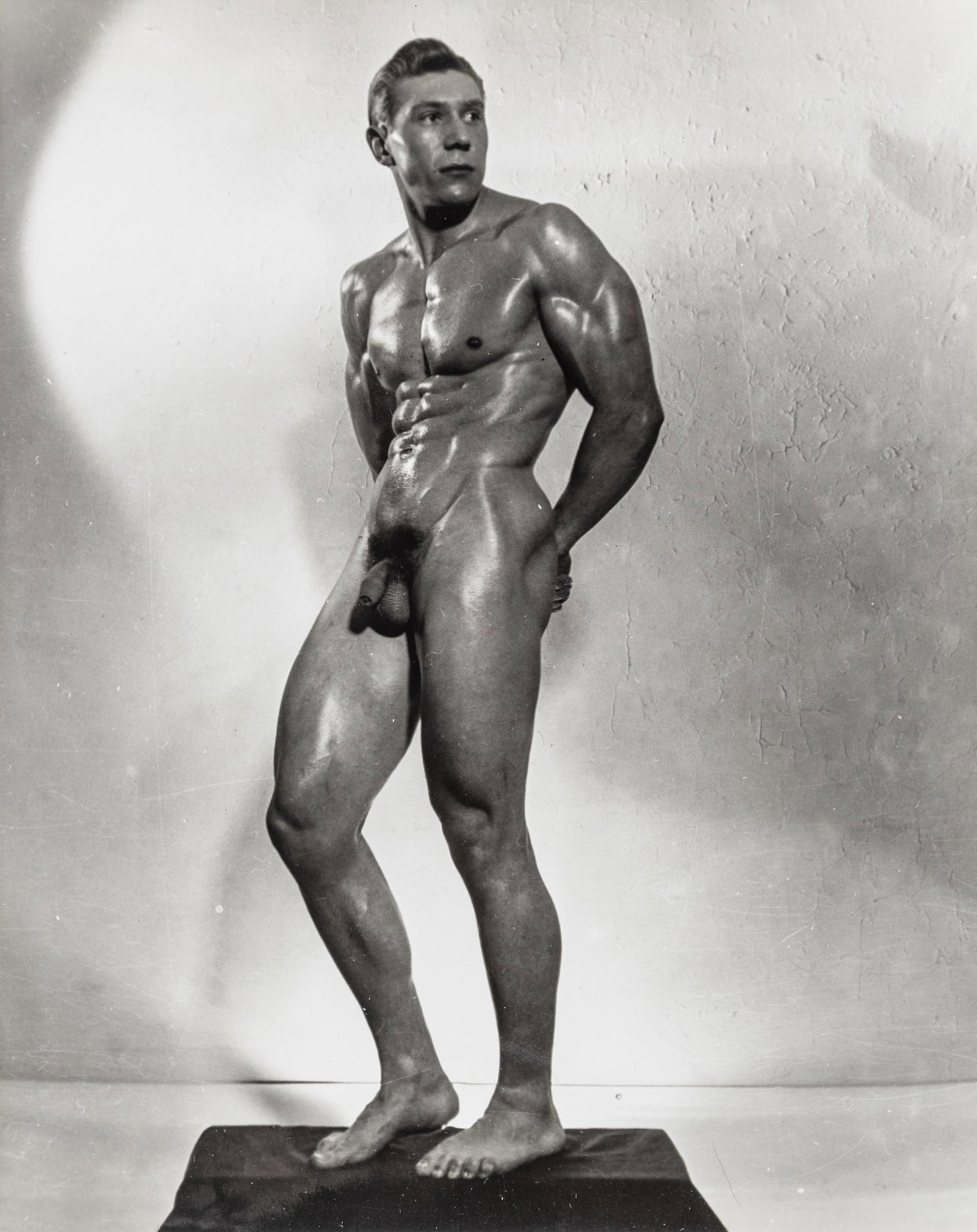 Earle Forbes (Canadian/American, 1897-1970): Paulo Como, ca. 1940s. Gelatin silver print. Annotated in graphite on the verso, "Paul Como by Earle Forbes." Earle Forbes was a notable New York-based dancer and photographer active