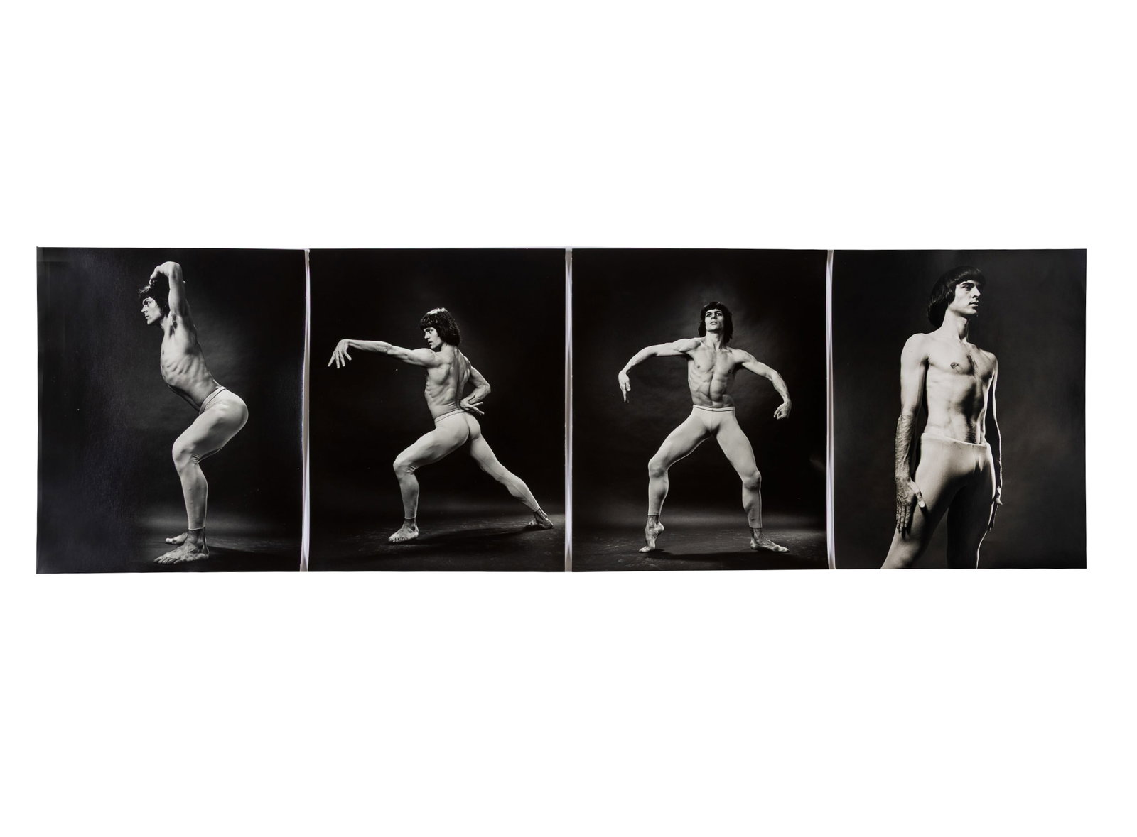 Jack Mitchell (American, 1925-2013): A Series of Four (4) Photographs by Jack Mitchell for After Dark Magazine, 1979. Gelatin silver print. Each stamped on the verso. Each annotated with the model's name in