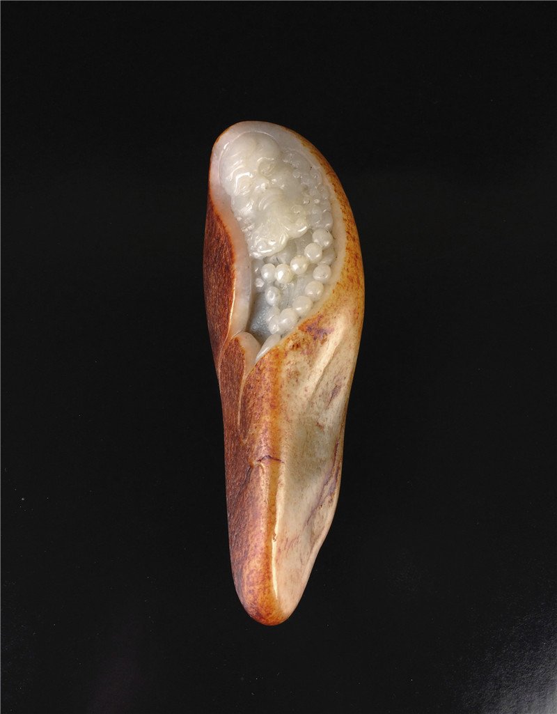 Chinese white jade stone carved . (1 of 5)