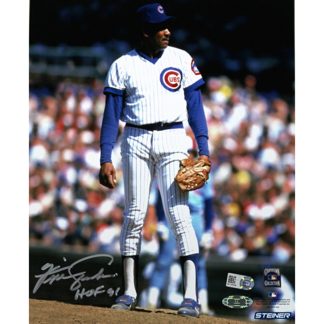 Fergie Jenkins Standing On Mound 16x20 Photo w/ HOF ins: Fergie Jenkins Standing On Mound 16x20 Photo w/ HOF insc (MLB Auth)