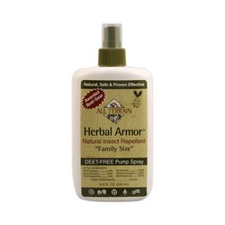All Terrain Herbal Armor Natural Insect Repellent Famil: All Terrain Herbal Armor Natural Insect Repellent Family Size Description: Natural, Safe and Proven Effective Awarded Best Gear Cruelty Free DEET-Free Pump Spray Water and Sweat Resistance Finally, a 