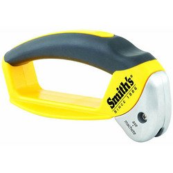 Axe & Machete Sharpener: Smith's handheldAxe & Machete Sharpener is the perfect tool to use for keeping your axe, hatchet, or machete in prime condition. This simple and easy to use sharpener uses preset carbide blades to qui
