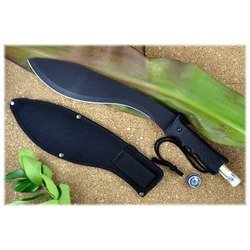 Recon Survival Machete, Aluminum Handle, Survival Kit: Features a 12.50 in. blade, zinc aluminum handle, razor sharp saw, compass, nylon sheath and a survival kit hidden in handle. Includes matches, fishing line, hooks & first aid kit. Availability: Speci