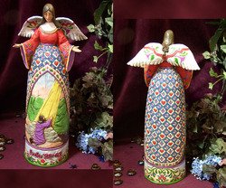 Jim Shore Praying In the Garden Angel: Praying In the Garden Angel"Father, if you are willing, take this cup away from me; still, NOT MY WILL BUT YOURS BE DONE."measures 12.5" x 4."dia materials : Stone Resin.Jim ShoreA self-taught artist 