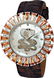 Women, leather band with colors mop dial and colors set