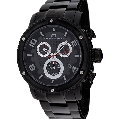 Stainless steel case, Stainless steel bracelet, Black c: stainless steel case, stainless steel bracelet, black chronograph dial, quartz movement, scratch resistant mineral, water resistant up to 10 atm - 100 meters - 330 feet