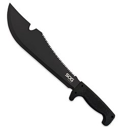 SOGfari Cutlass Machete,Black Kraton Handle,Black Clip : The SOGfari machetes are exciting additions to the SOG family. One should not ponder whether they should have a machete, but should think about which size will work for them. Machetes are one of the m